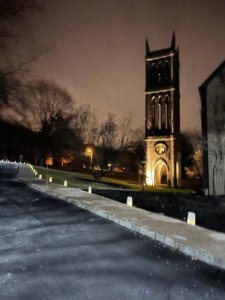 bell tower with luminaries